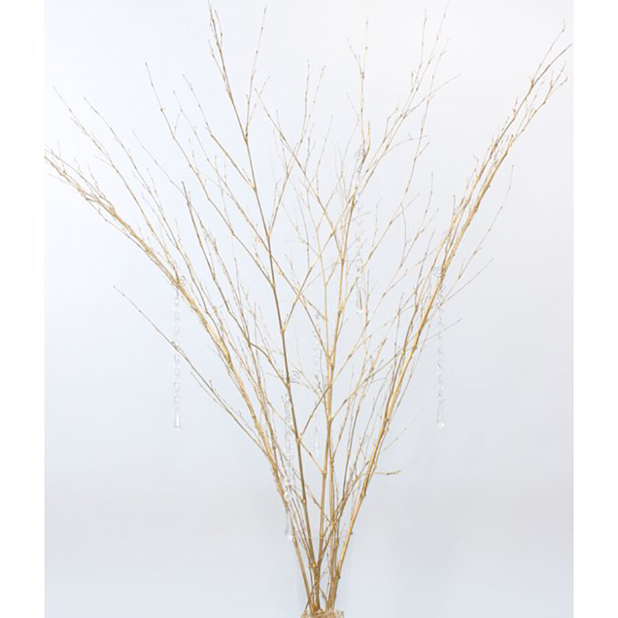 Bamboo Spray Pack of 6 Branches 3-4 ft Gold