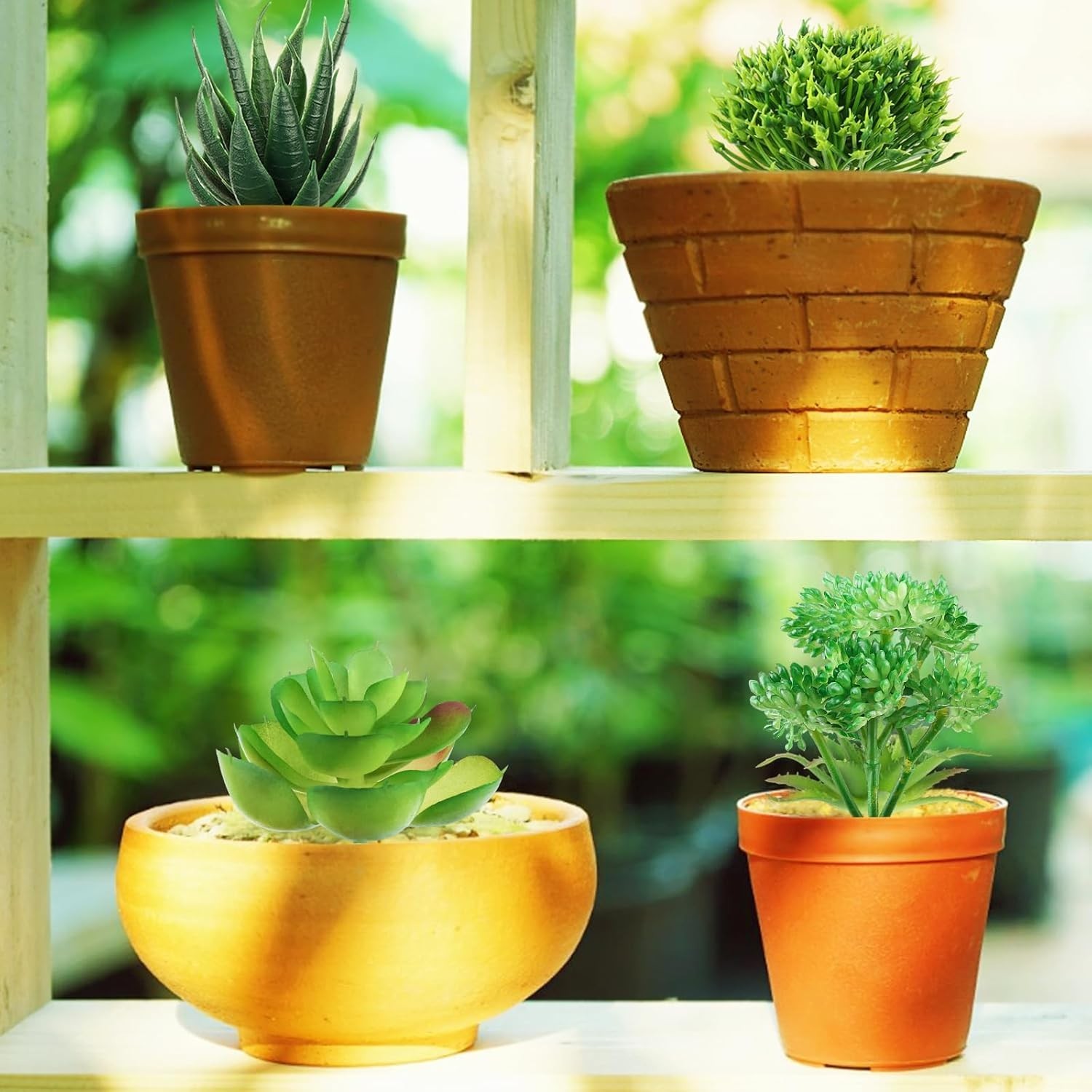 Realistic Hand-Painted Mini Succulents – Perfect for DIY Crafting & Decoration