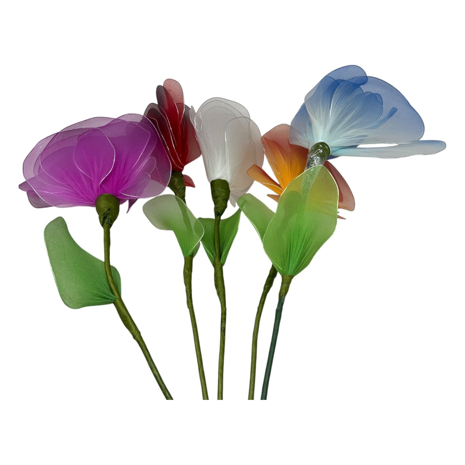 Handcrafted Artificial Multicolor Nylon Flowers Bouquet Home Event Decor