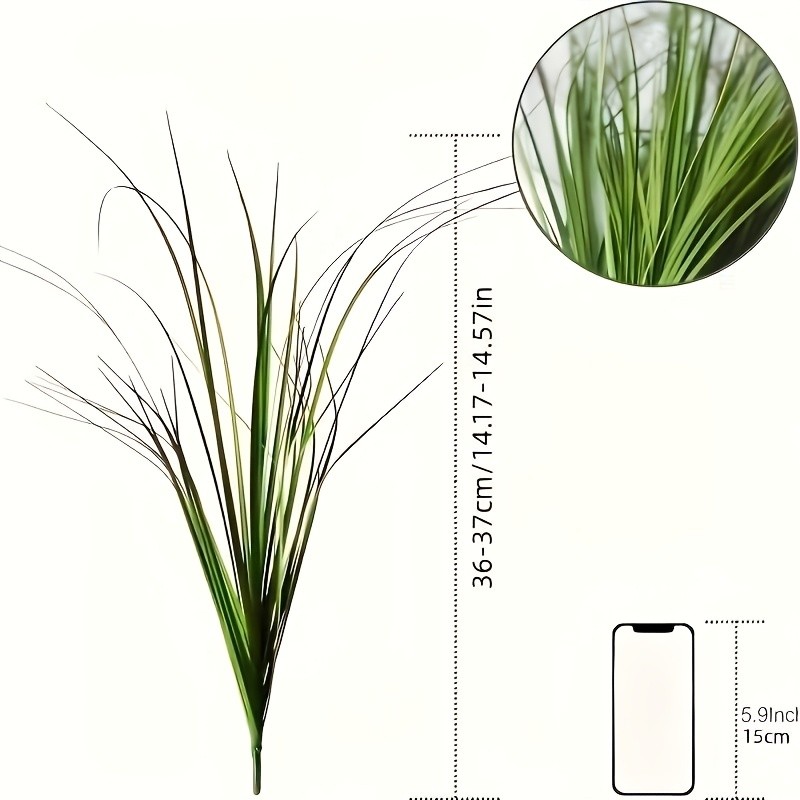 Faux Autumn Plants 10Pcs, Lifelike Green Onion Grass Shrubs for Home Decor