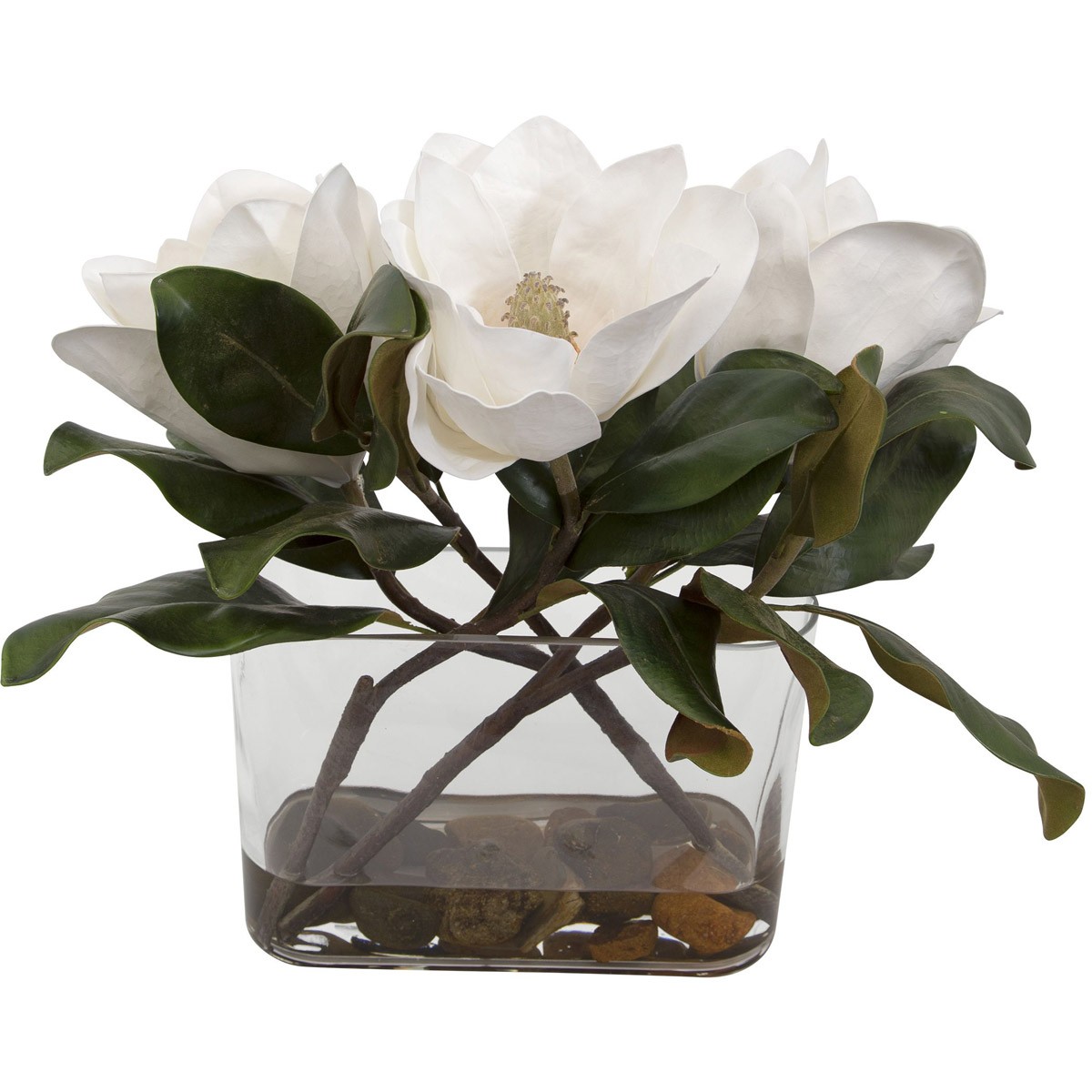 Uttermost 60186 Middleton White Magnolia Blooms Flower Centerpiece