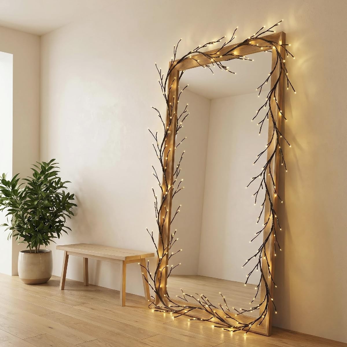 Lighted Willow Vine 7.5FT 144 LEDs Artificial Plants Tree Branches