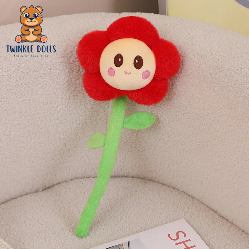 Sunflower Holding Flower Decoration Bouquet Plush Toys Birthday Gift for Girls