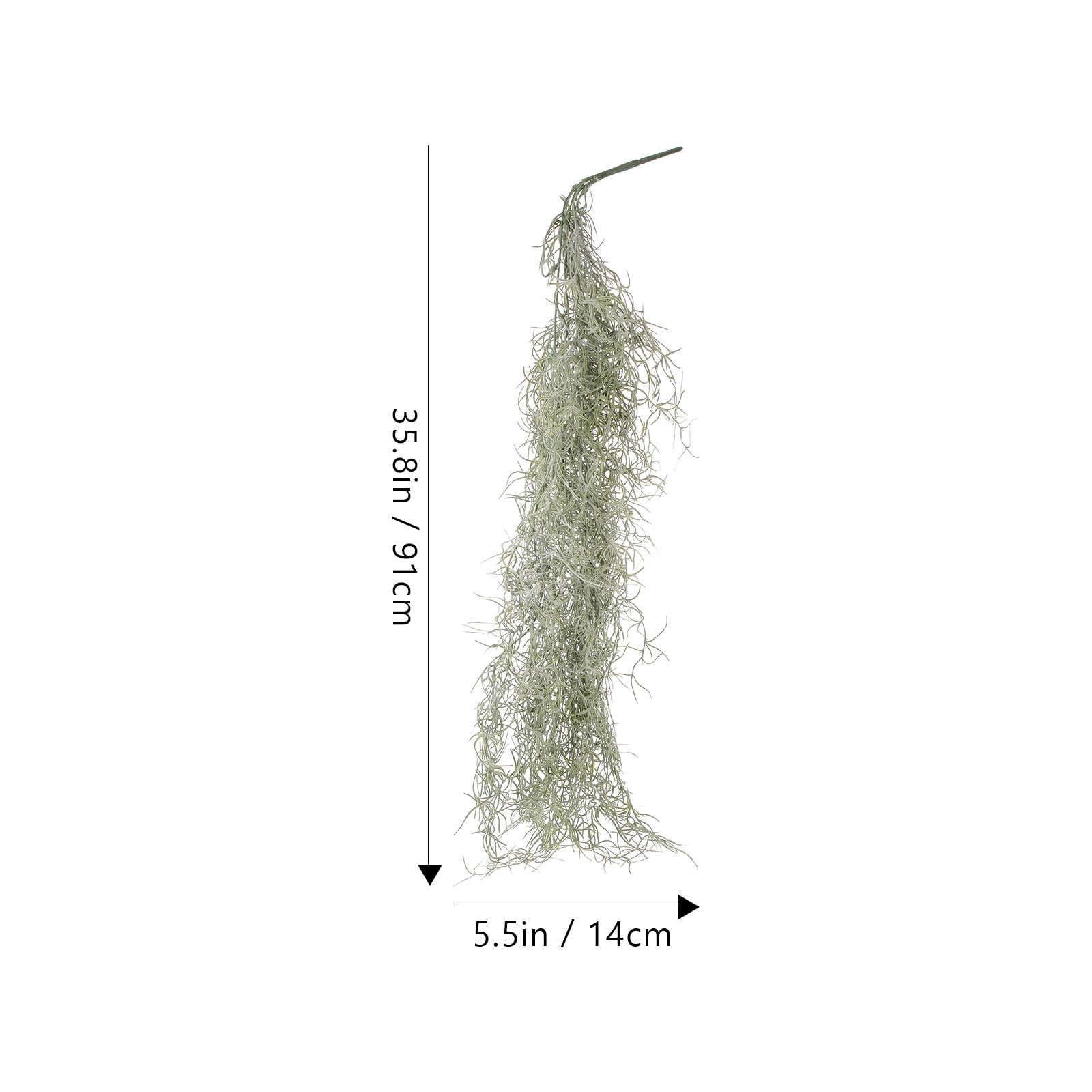 36 Inch Faux Hanging Moss Decor for Indoor Potted Plants Artificial Dried Mos…