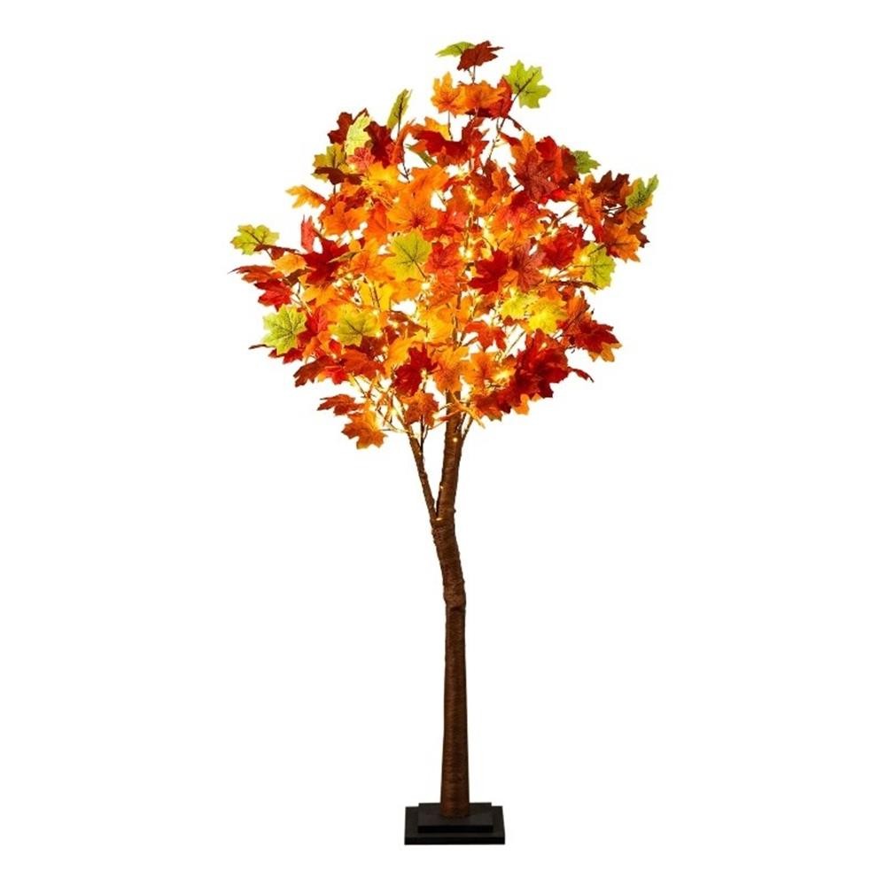 Nearly Natural 5ft Pre-Lit Shades of Autumn Maple Fall Tree w/270 Warm White LED