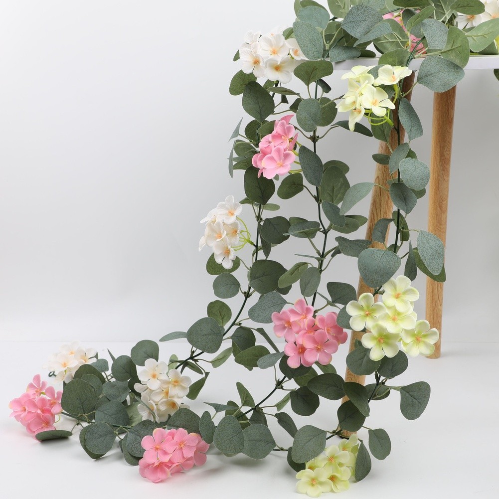 Silk Artificial Hydrangea Vine 178cm for Bedroom Living Room Wedding Hangings