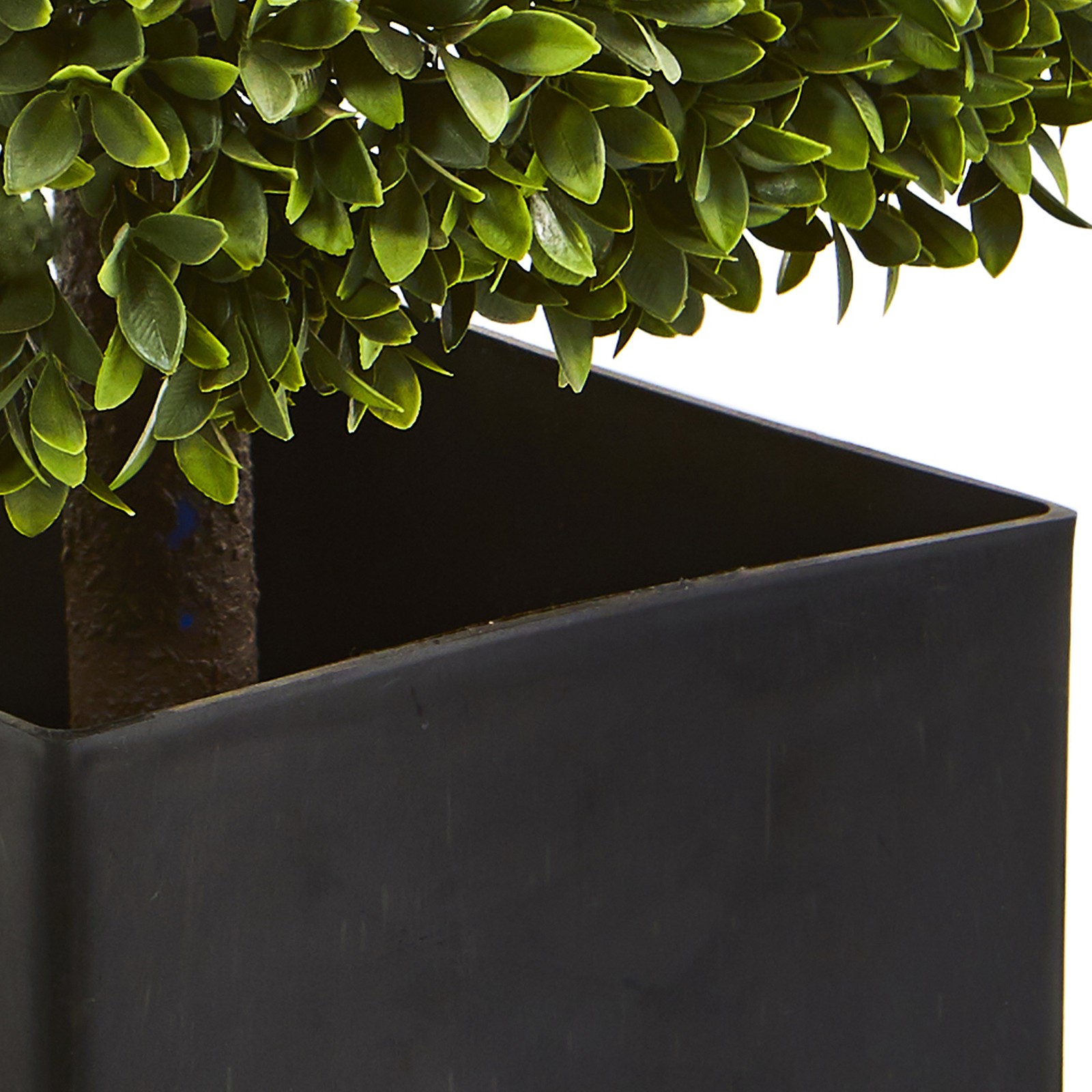 Nearly Natural 27″ Boxwood Artificial Plant in Black Planter (Indoor/Outdoor)