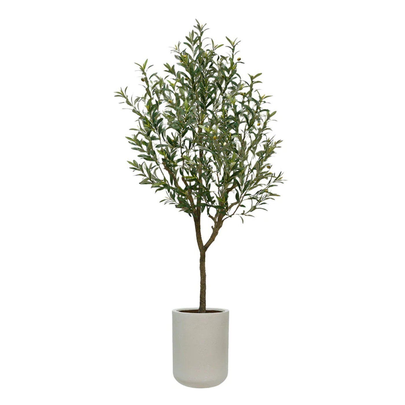 CG Hunter Artificial Olive 7′ Tree with Artisan Mediterranean Planter