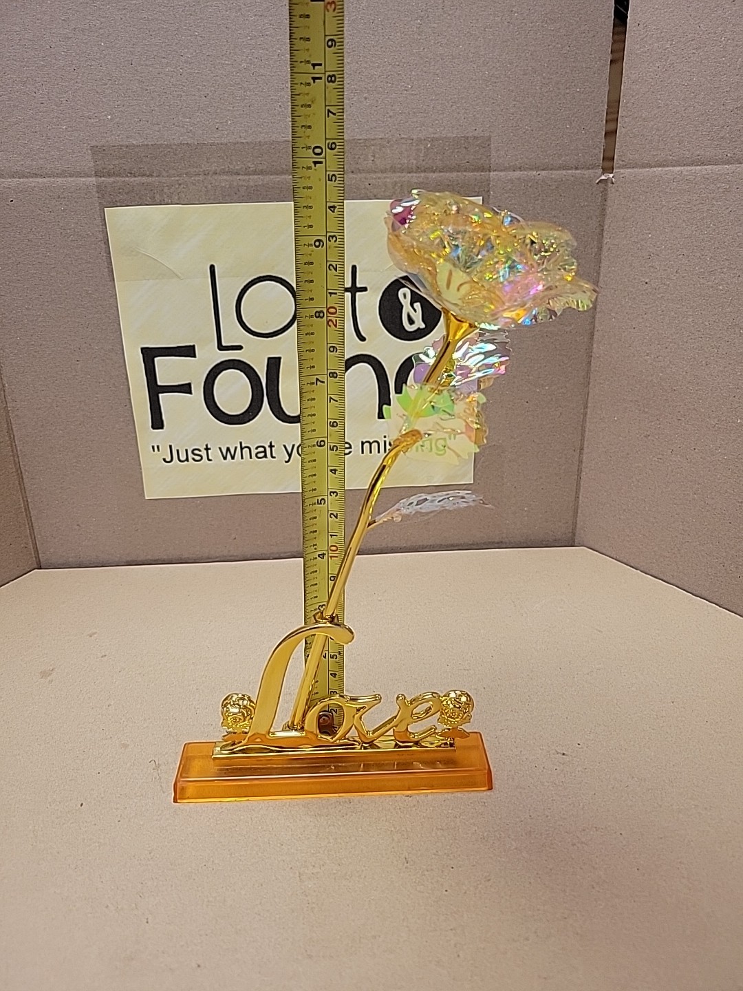24k Gold Plated Foil Dipped Rose Flower & Love Stand Gift Her Wife Mom