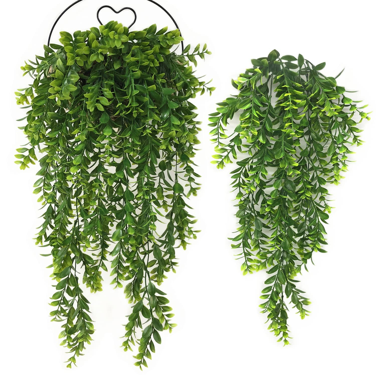 Artificial Vine, Fake Hanging Plants Plastic Leaf Ivy Greenery Christmas Garl…