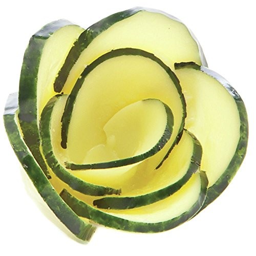 Replica Cucumber Rose Green Plastic – 3 1/2″Dia x 2 1/2″H