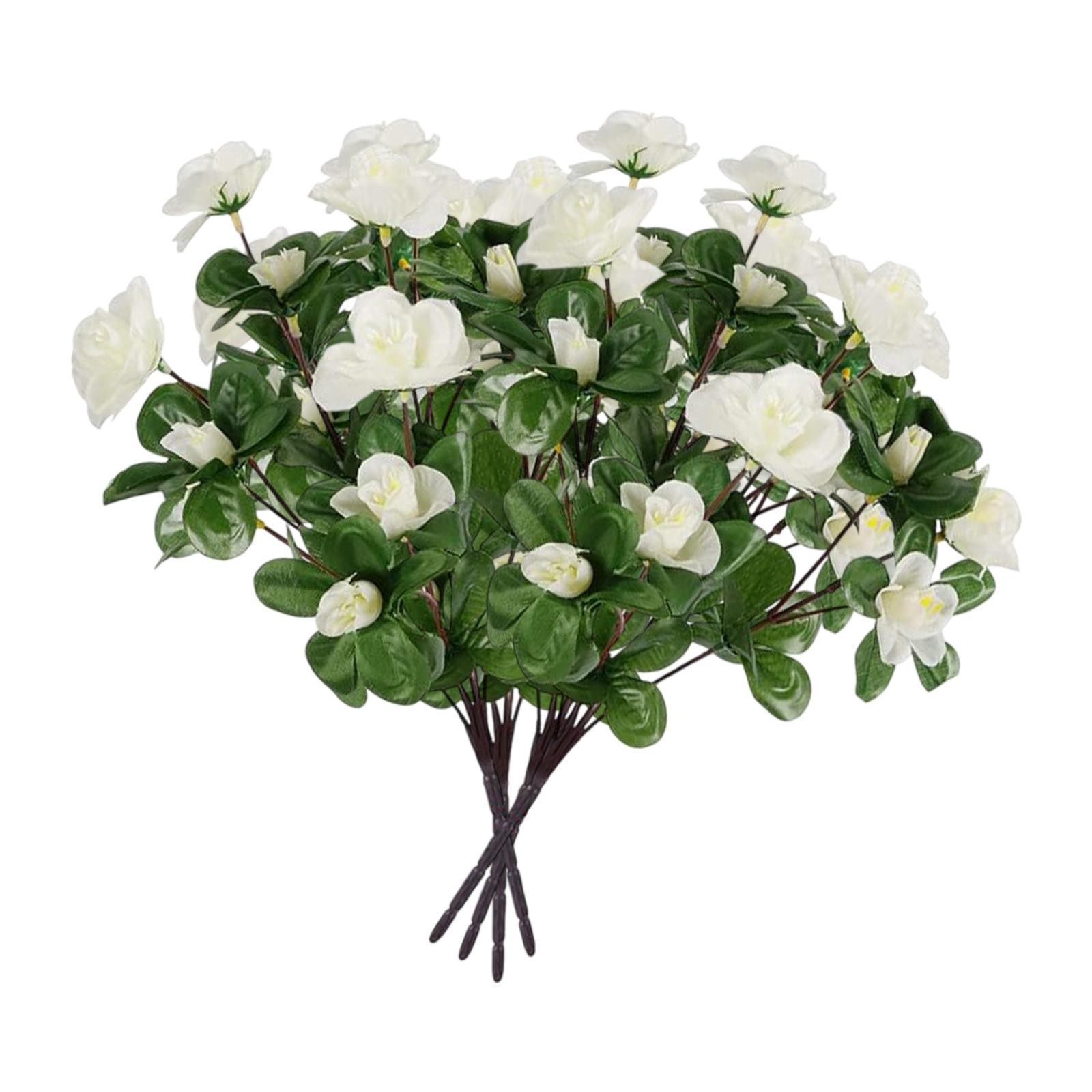 4 Bundles Artificial Flowers Outdoor Fake Flowers Lawn Farmhouse Table Vase