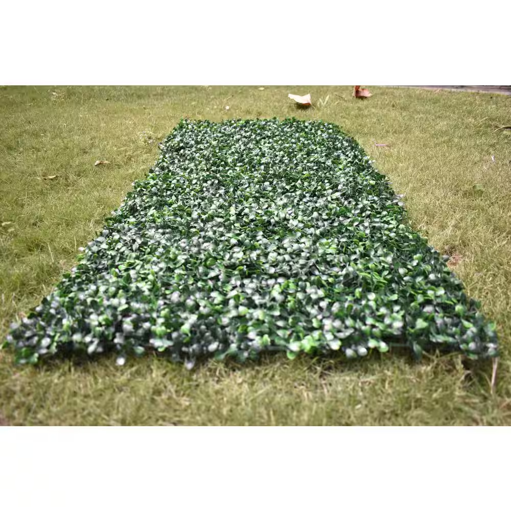 12 Pcs Artificial Boxwood Hedge Panels Uv-Protected Green Wall 20 In. H X 20 In.