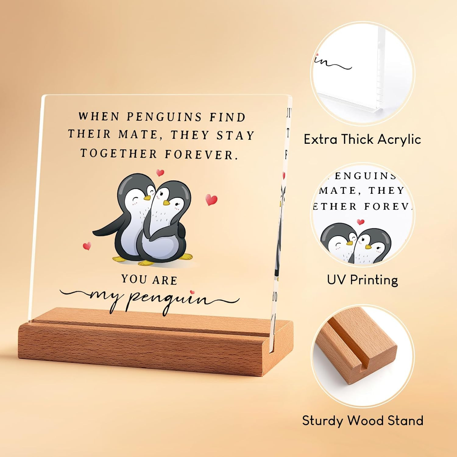 Valentines Day Gifts for Her or Him – Wedding Anniversary Acrylic Plaque for Men