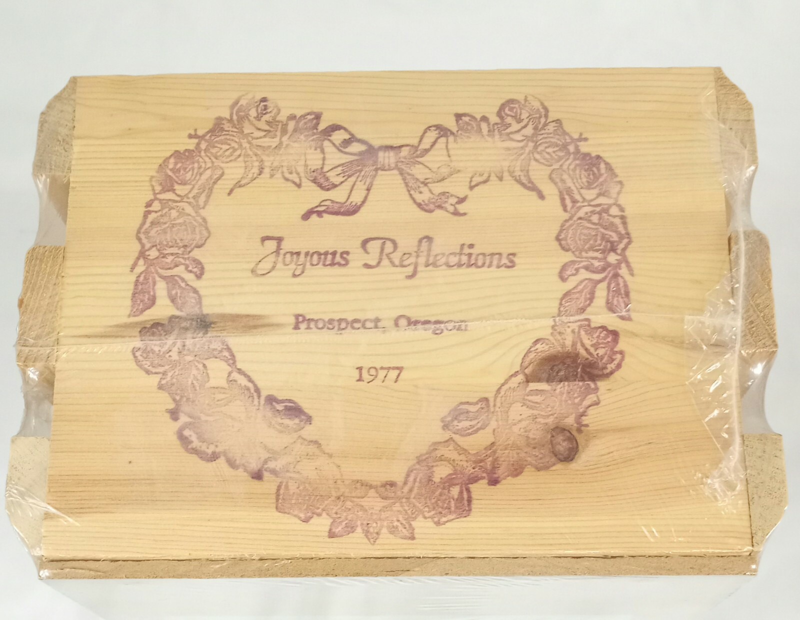 Vintage The Oregon Wood Rose 16″ X 9″ Joyous Reflections Handcrafted 1977 Sealed