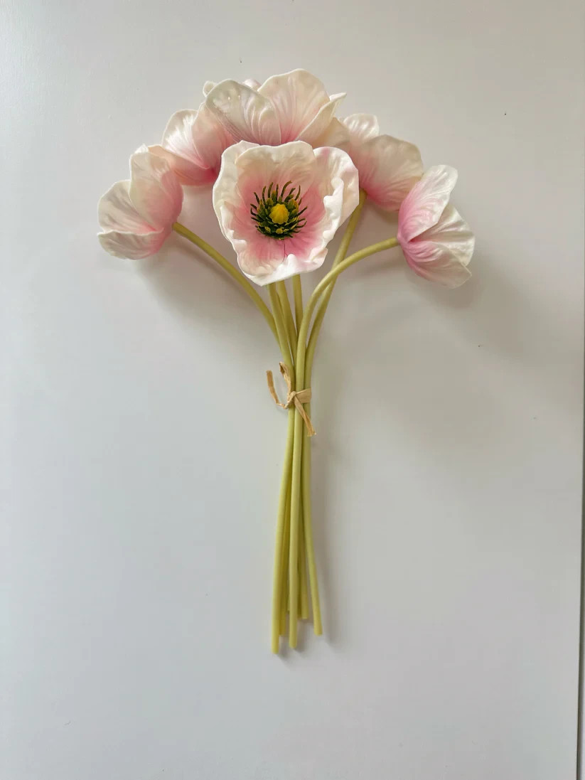 Real Touch Artificial Poppy Flower Bunch (24Stems)