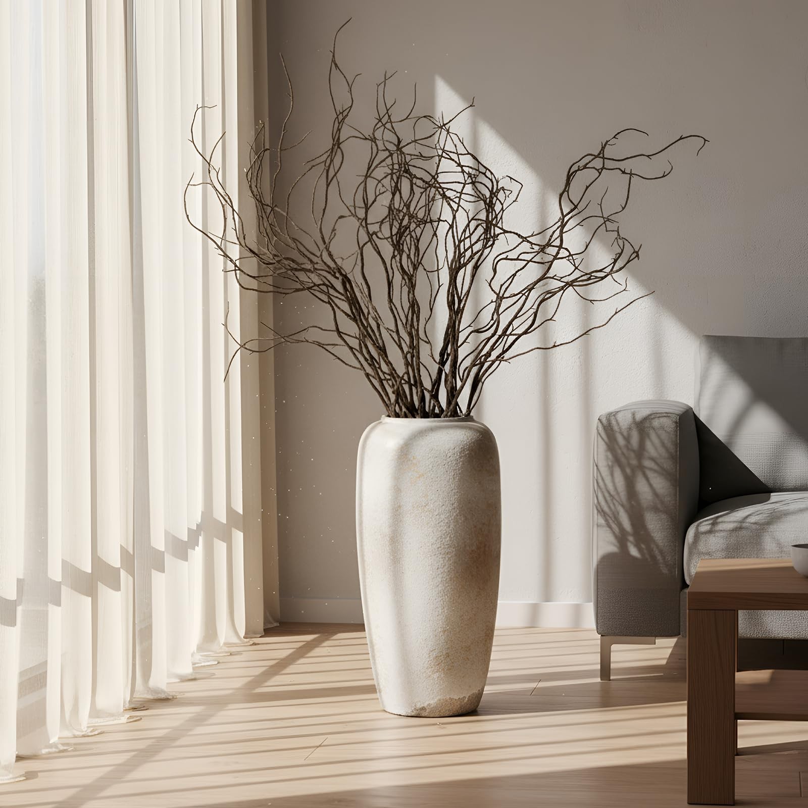 6 Pcs 47.2 Inch Lifelike Curly Willow Branches for Vases Artificial Decorativ…