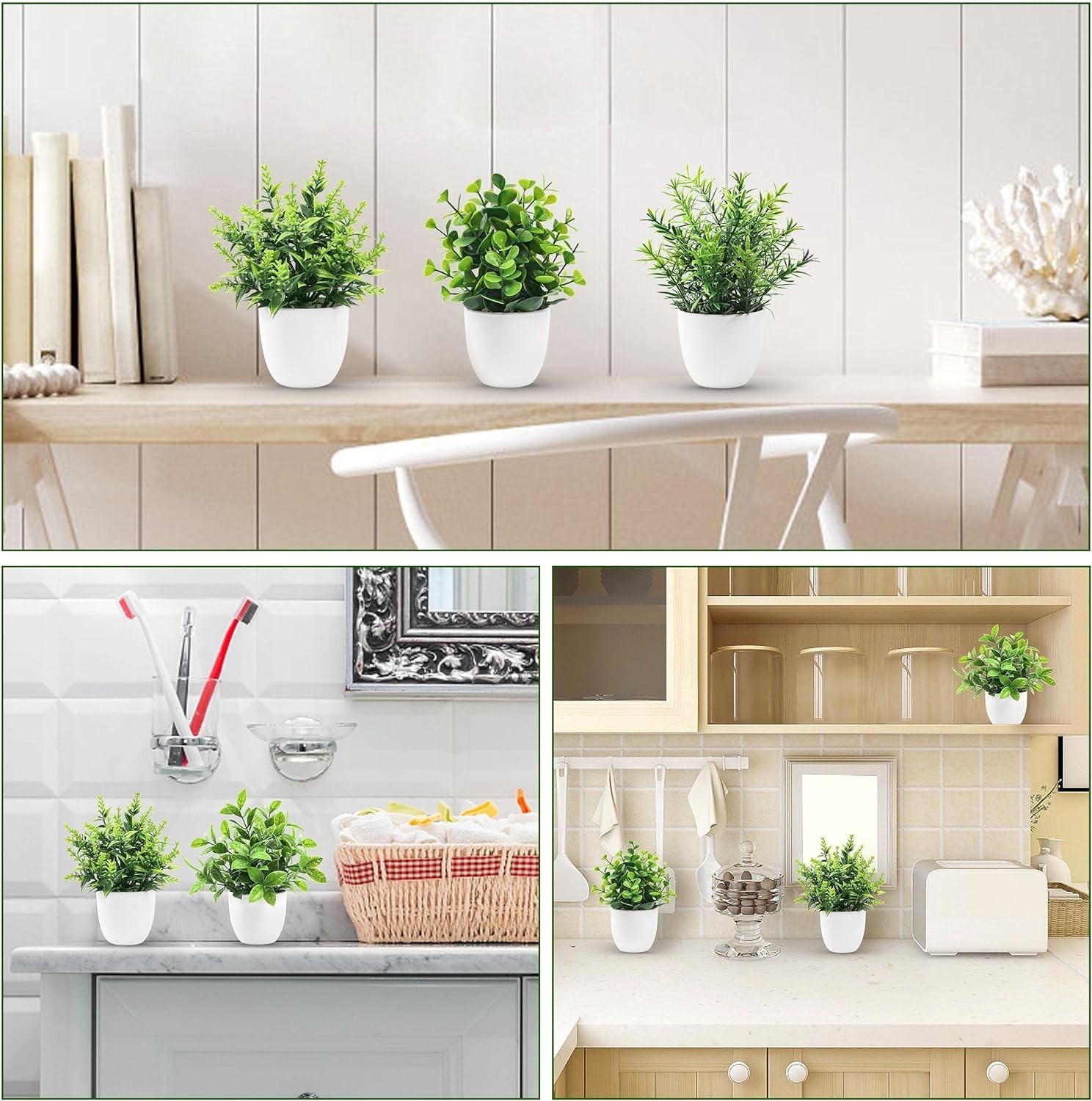Beautiful 4 Pack Artificial Plants – No Soil and No Hassle for Home Decor