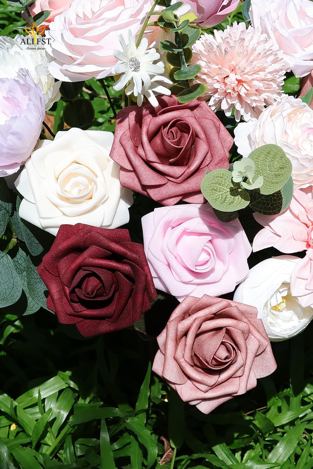 Dusty Pink Silk Roses Box Set, DIY Wedding, Bridal Bouquets, Centerpieces, Decor
