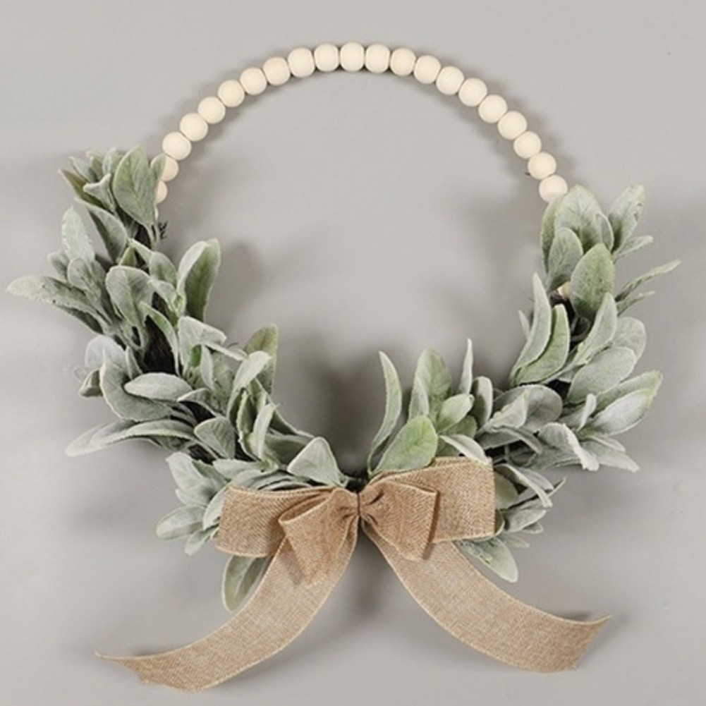 Realistic Artificial Eucalyptus Wreath for Spring Festive Wall Decoration