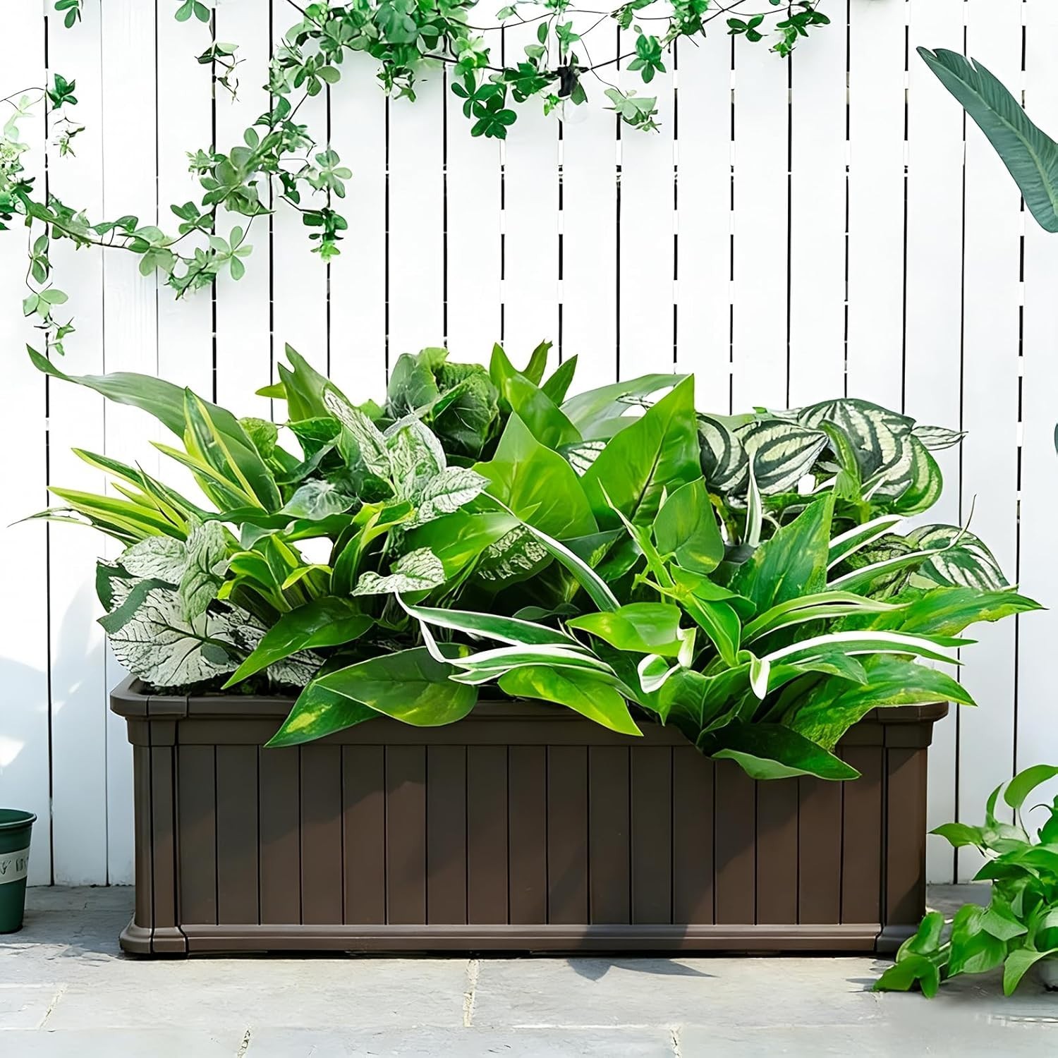 Artificial Plants for Outdoors Faux Greenery Leaves UV Resistant Realistic Pl…