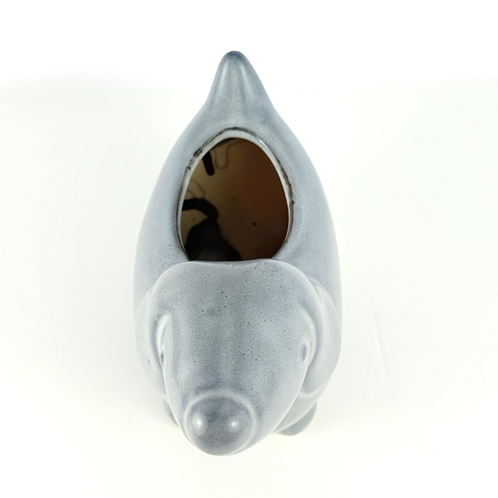 Gray Dog Ceramic Planter – Houseplant – Succulent Indoor Pot – Home Decor. MCM