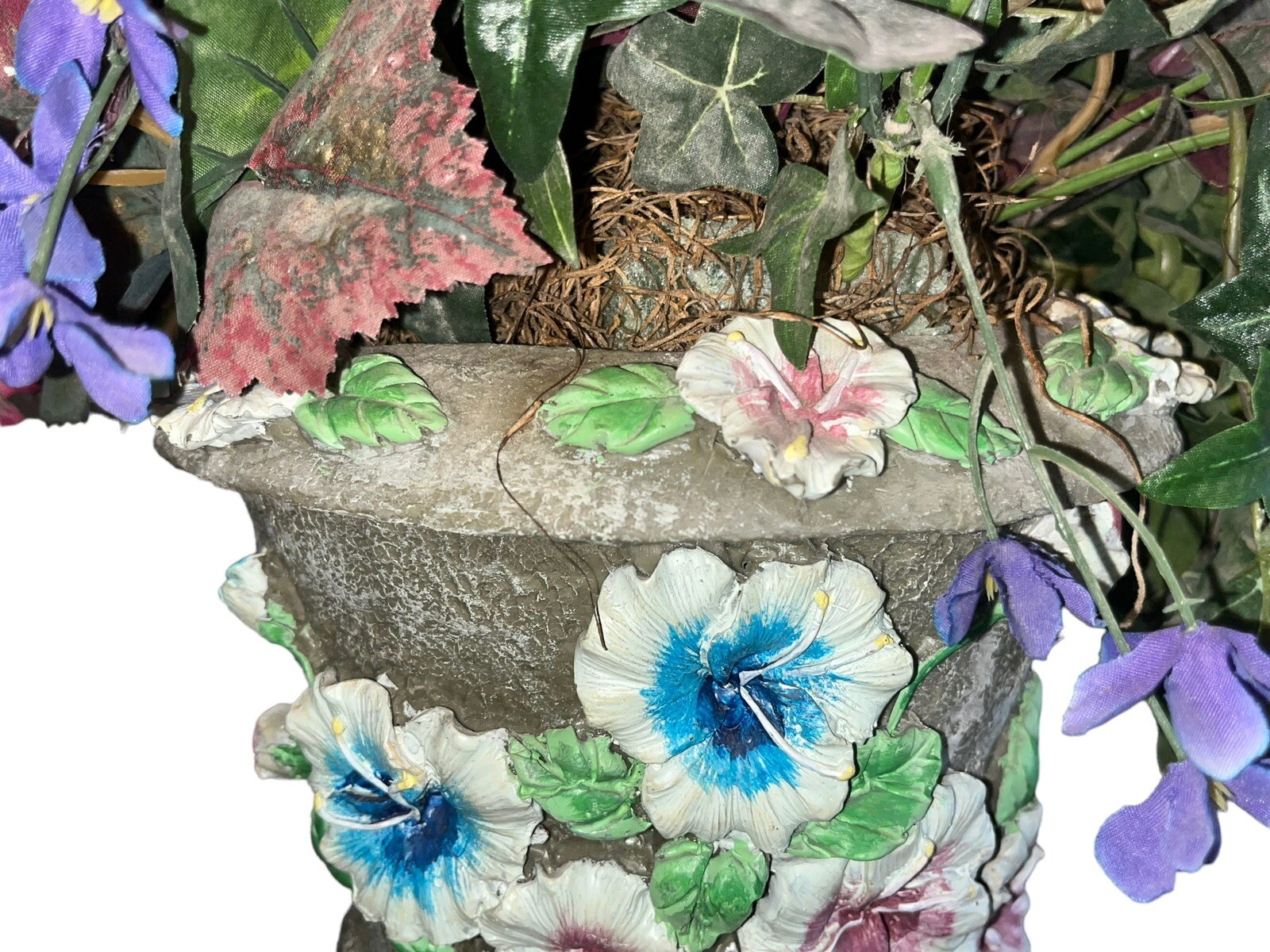 Decorative Planter Faux Greenery Floral Home Decor Large Sized