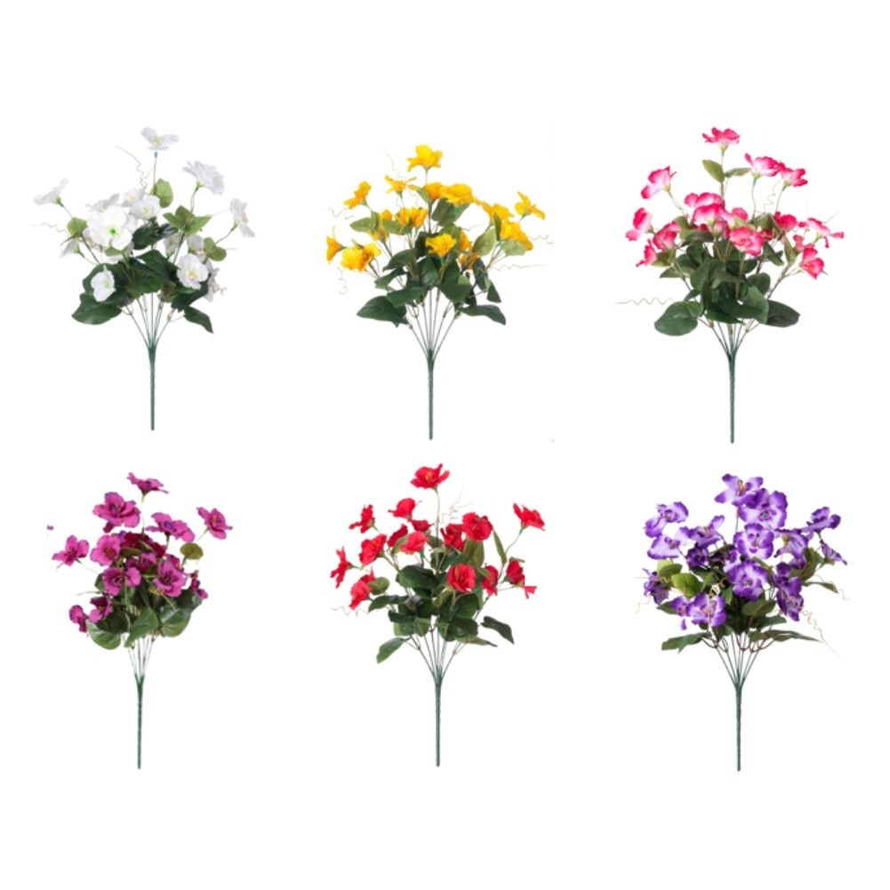 7 Head Silk Hibiscus Flowers Artificial Wedding Decor Home Garden Outdoor Faux