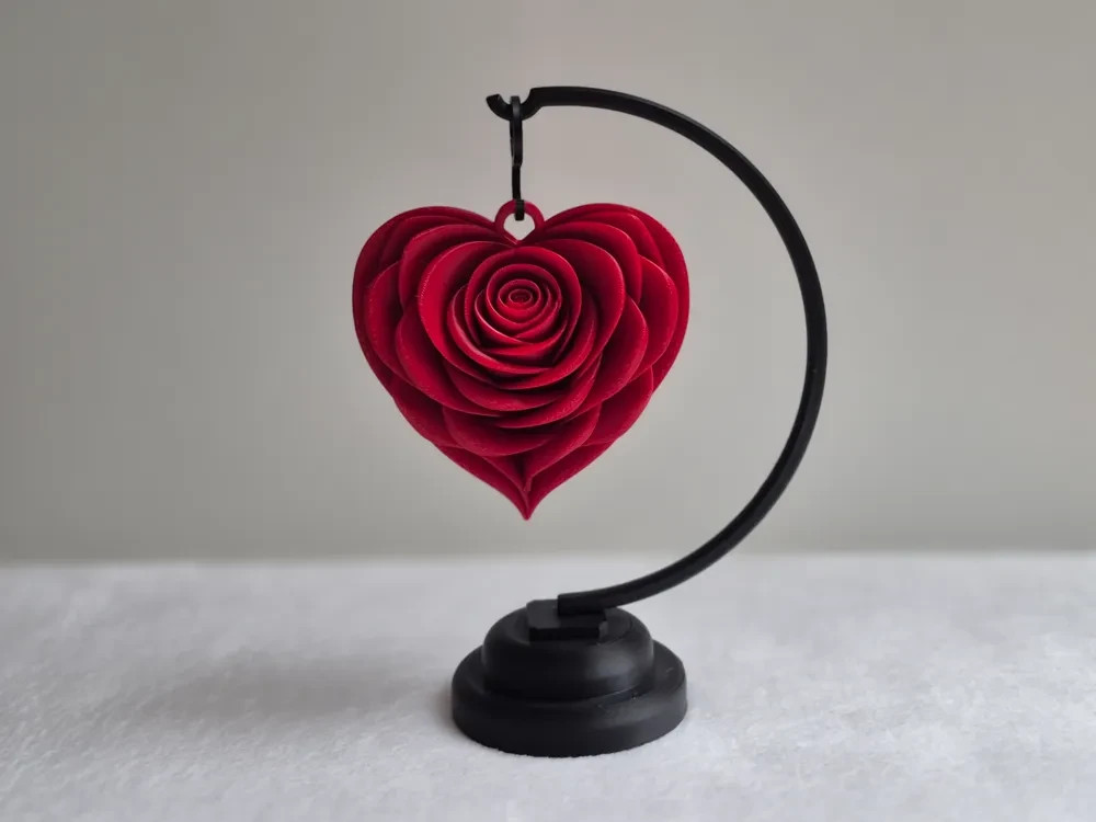 Heart Rose Display with Stand – Valentine’s Mothers Day Wedding Anniversary Gift