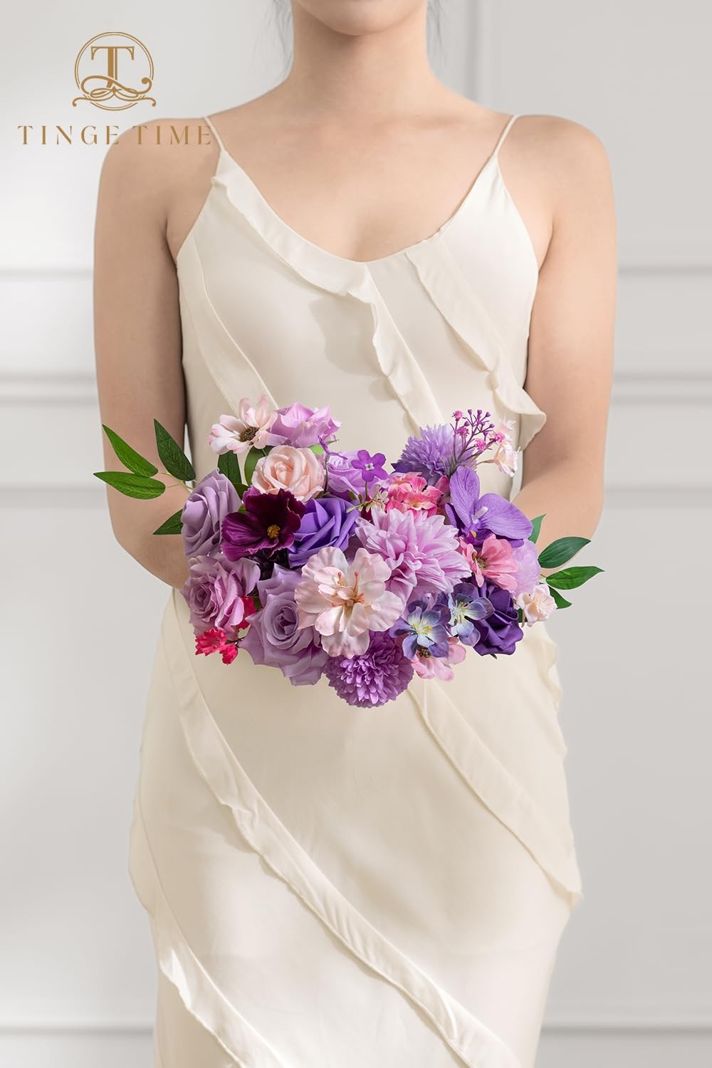 Artificial Flowers Blush Peony Dahlia Bulbous Chrysanthemum – DIY Floral Decor