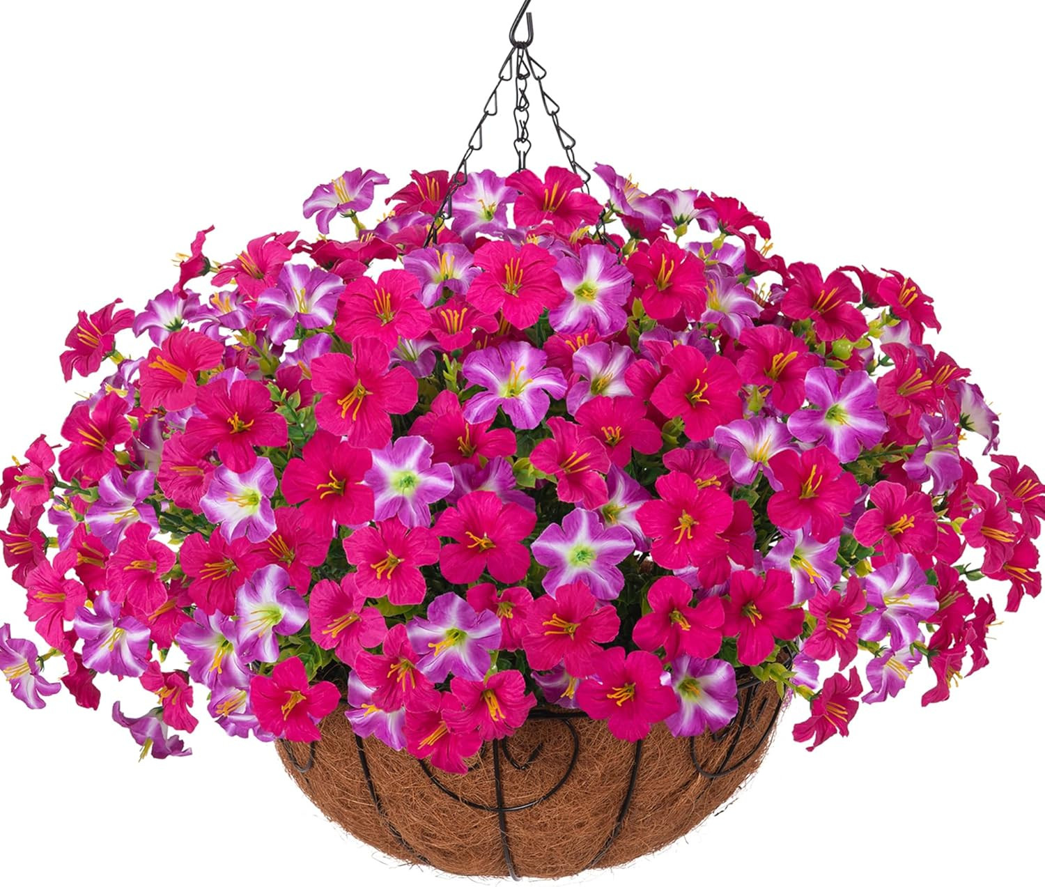 Artificial Hanging Flowers for Outdoors Baskets Spring Fake Plants Outdoor Decor