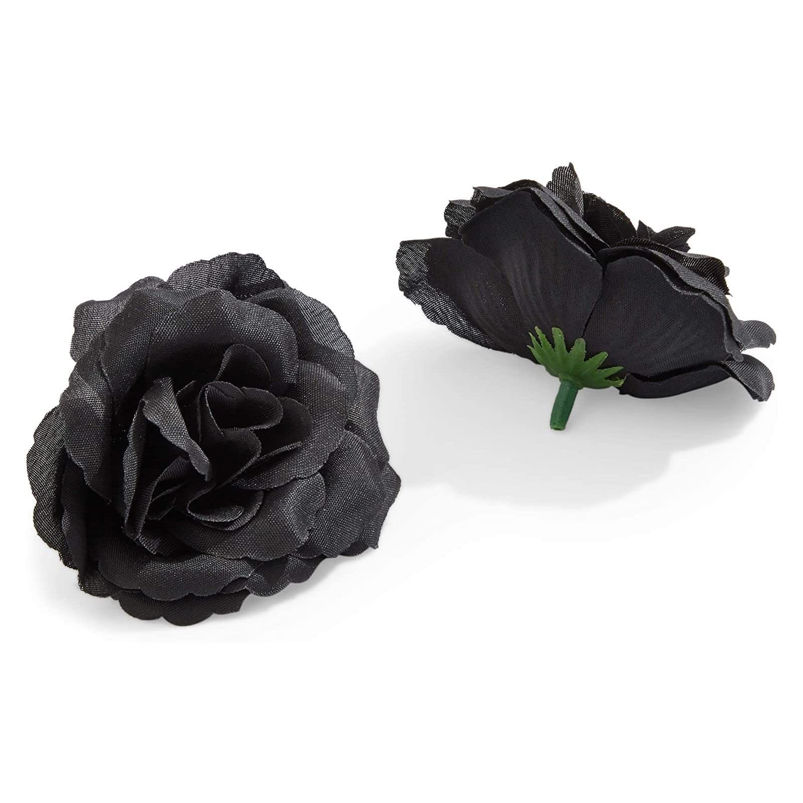 Black Artificial Roses Bulk – 3-Inch Stemless Foam Roses 50 Pack for Crafts &…