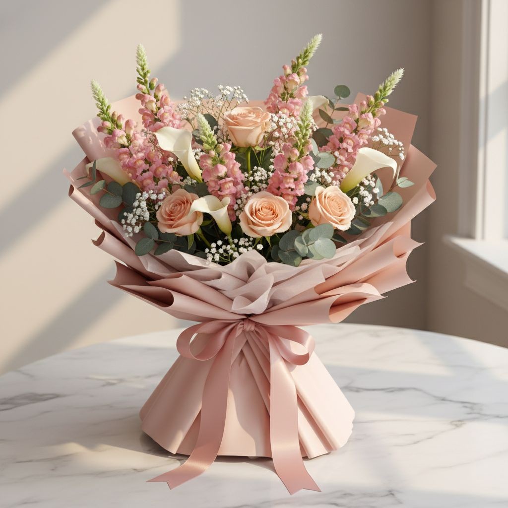 Artificial Pink White Snapdragon Stems Set of 2 Tall Faux Flowers Centerpiece