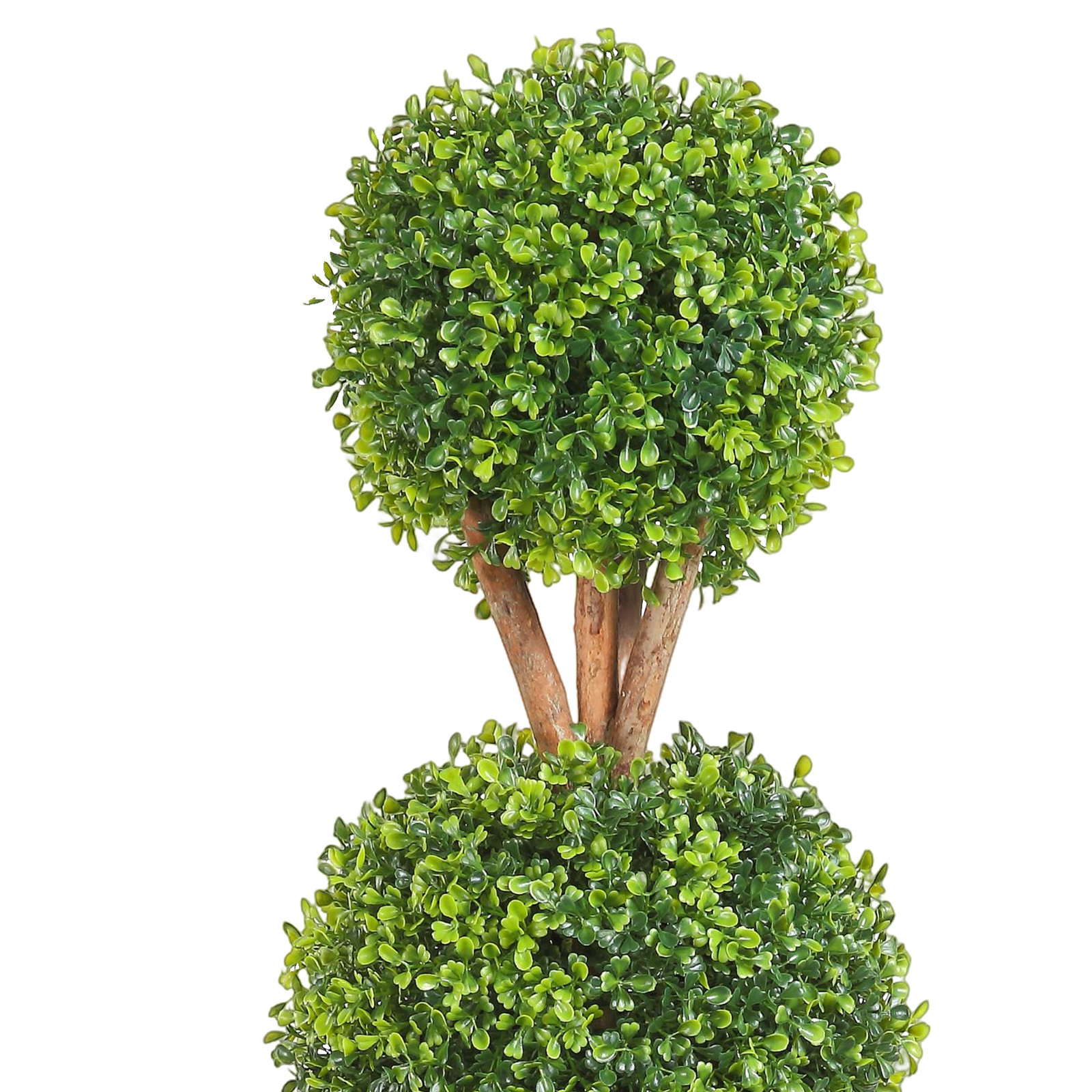 2 Pack 4′ Artificial Topiary Triple Ball Tree Faux Plant UV LED Decor In/Outdoor