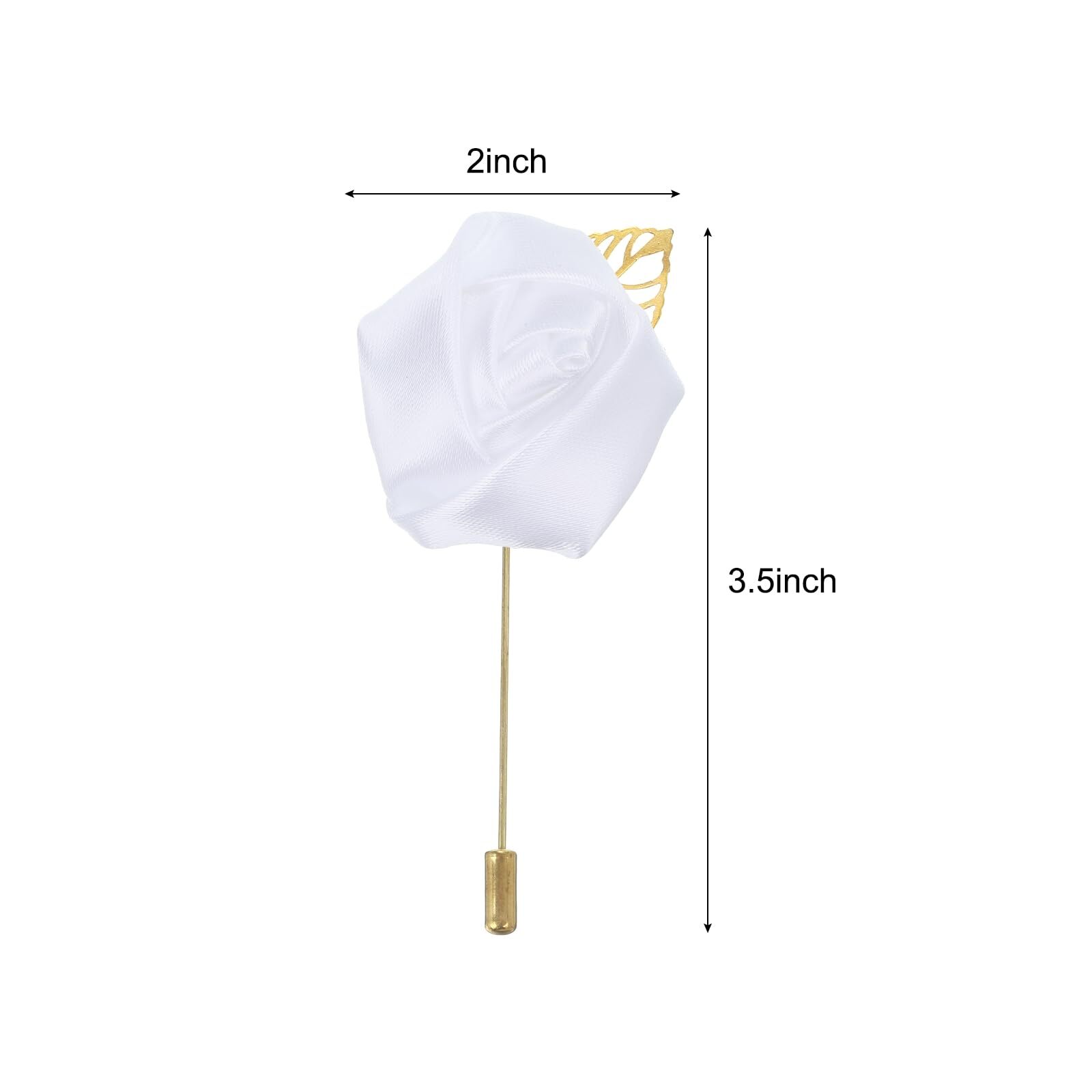 Groom Boutonniere Rose Pin Men Wedding Anniversary Formal Dinner Party Suit