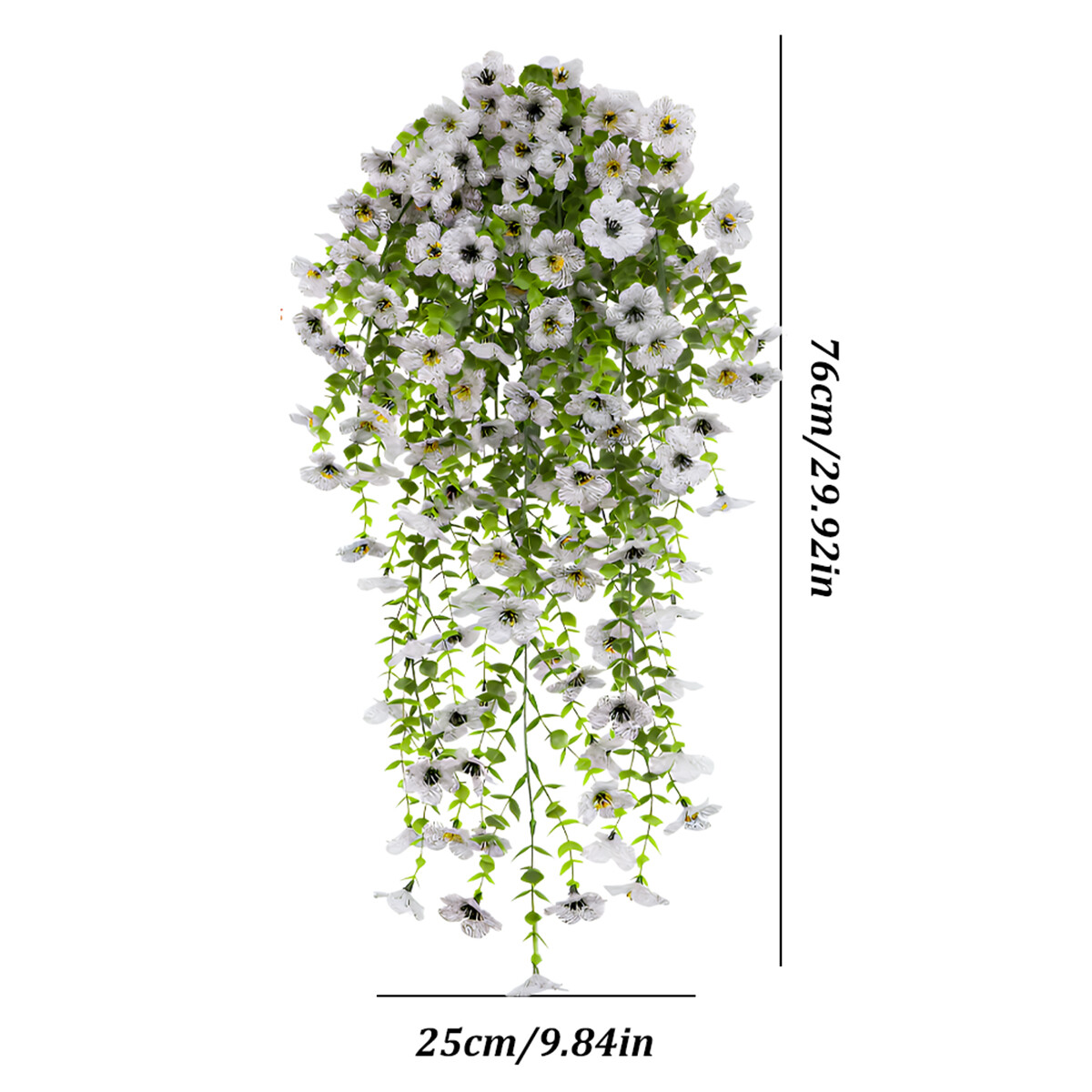 4PCS Artificial Flowers Vines UV Resistant Hanging Plant Flowers Outdoor Decor