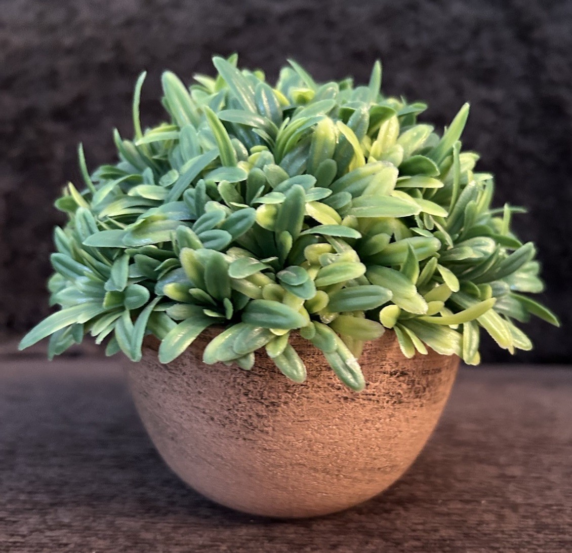 Artificial Rosemary Plant In A Terracotta-Style Pot “Rosemary In Orange Bowl”