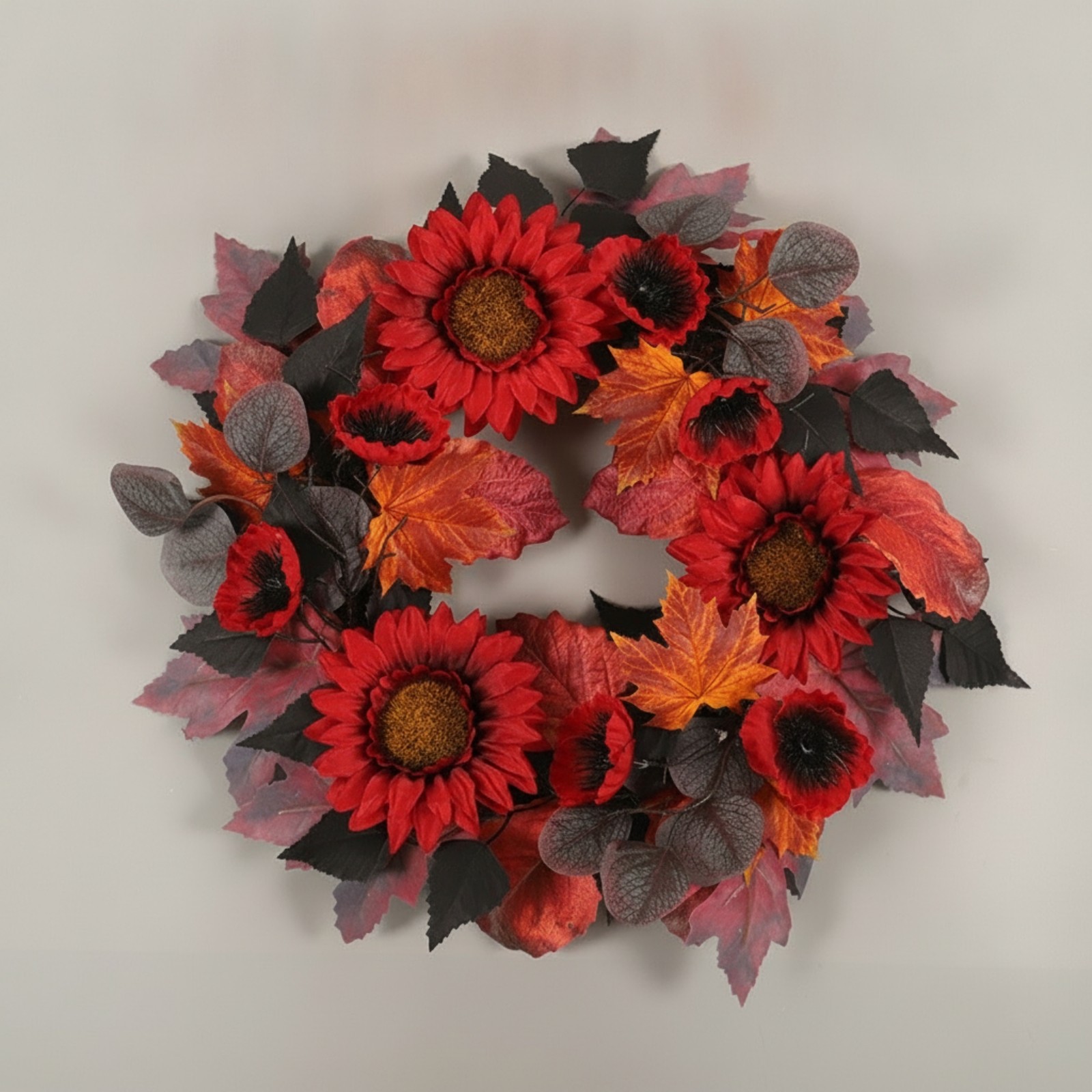 Wreath with Floral Wreath Artificial Sunflower Wreath Textured for Thanksgiving