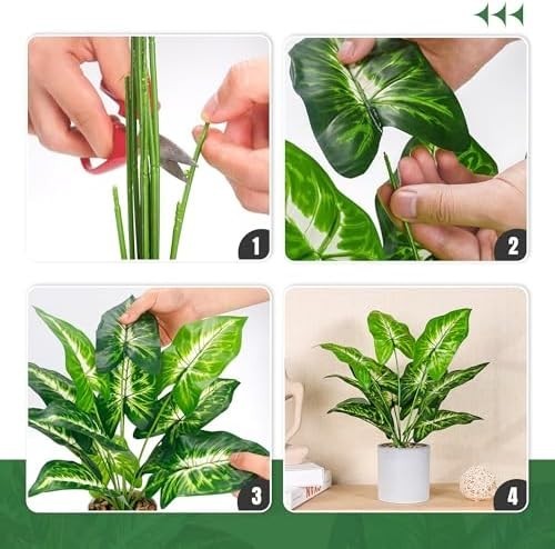Plantas Artificiales 16 Pulg Tropical Falsas Interior Escritorio Hogar Oficina