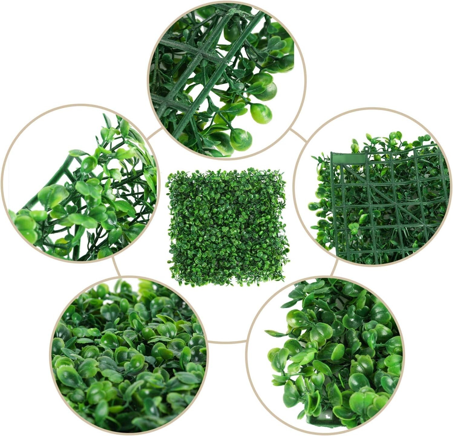 24 Pack 10″x10″ Artificial Privacy Fence Greenery Panel Outdoor Decor, New L1