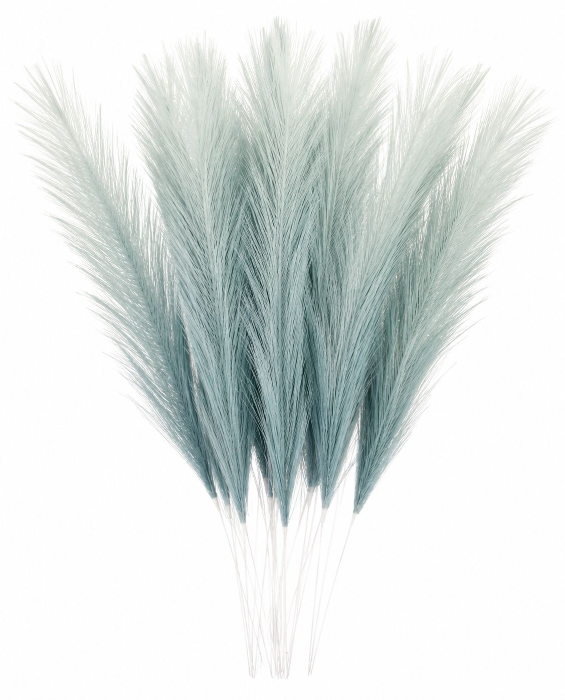 Smoky Teal Faux Pampas Grass Blue Pampas Stems Coastal Decor Boho Decor Wedding