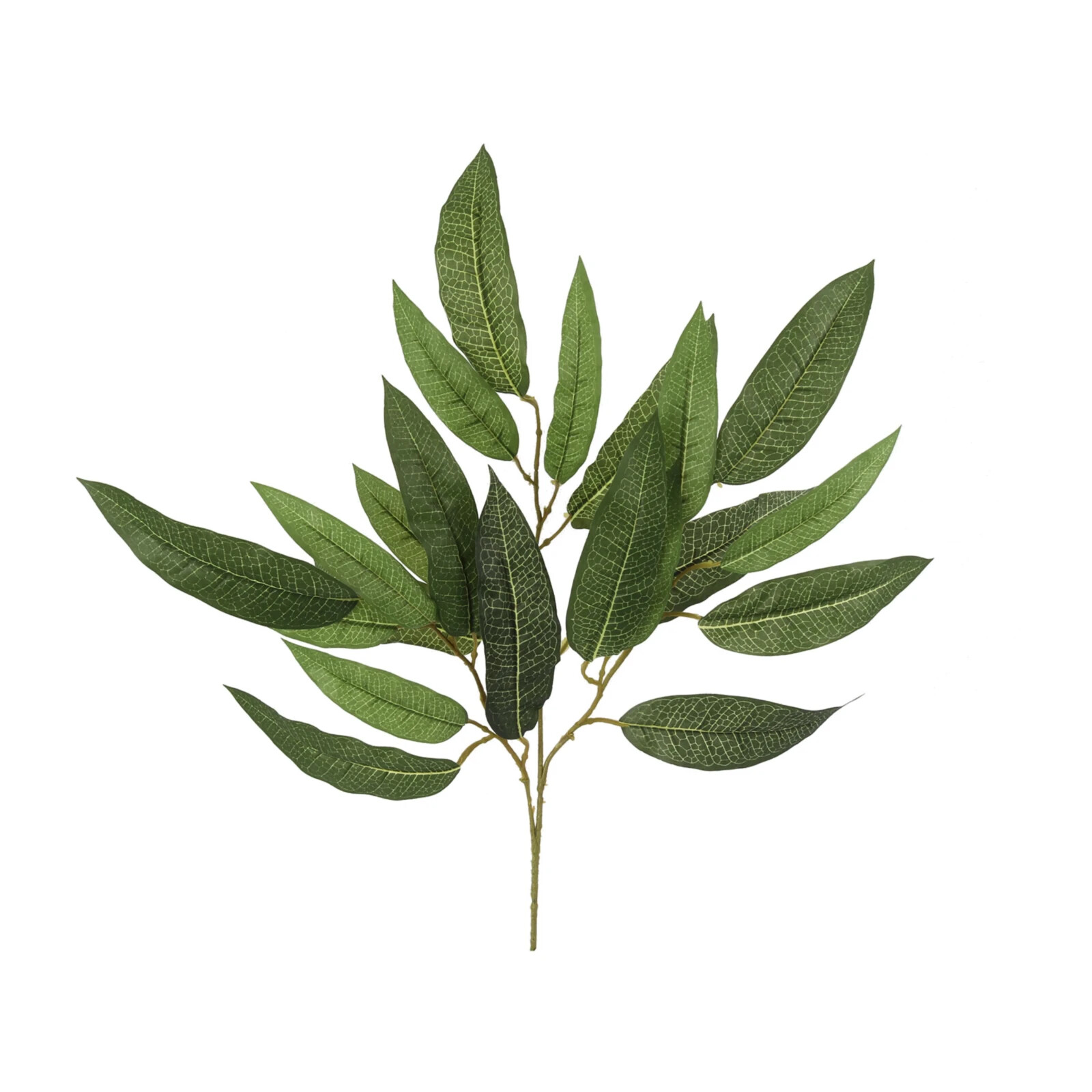 Artificial 21″ Mango Leaf Spray Branch Green Silk Faux Fabric SINGLE OR BULK