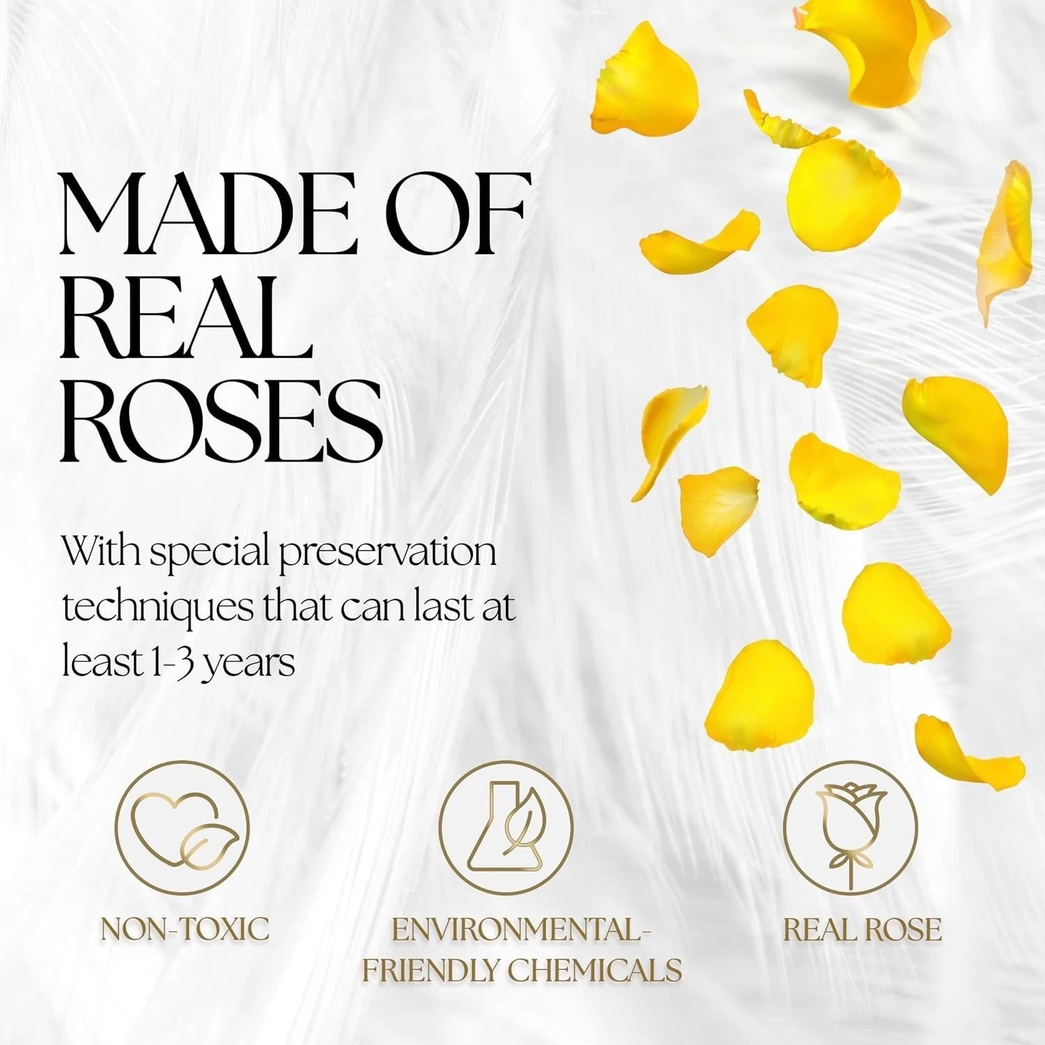 Eternal 27 Yellow Roses Heart Box – Preserved Flowers Gift for Her
