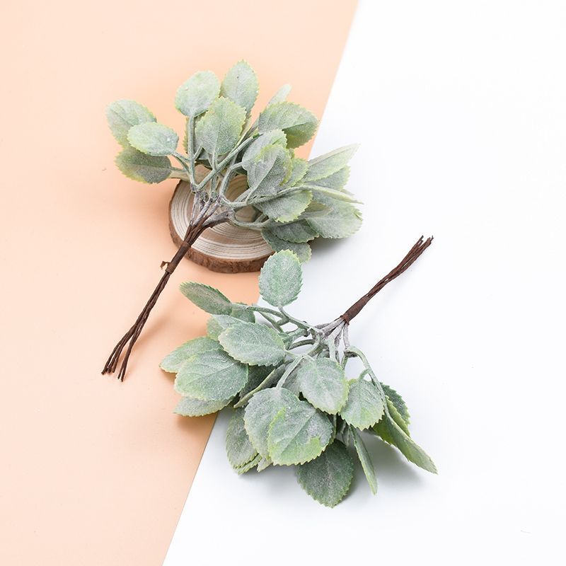 6PCS Artificial Plants Plastic Leaves Scrapbooking Art Accessory DIY Decoration