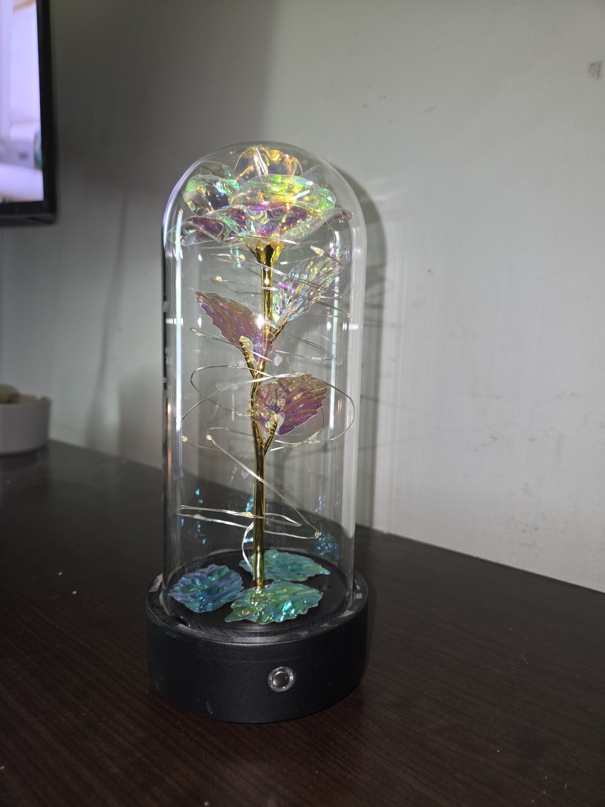 Forever Rose Light Up in Glass Dome Artificial Flower Gift for Mother’s Day
