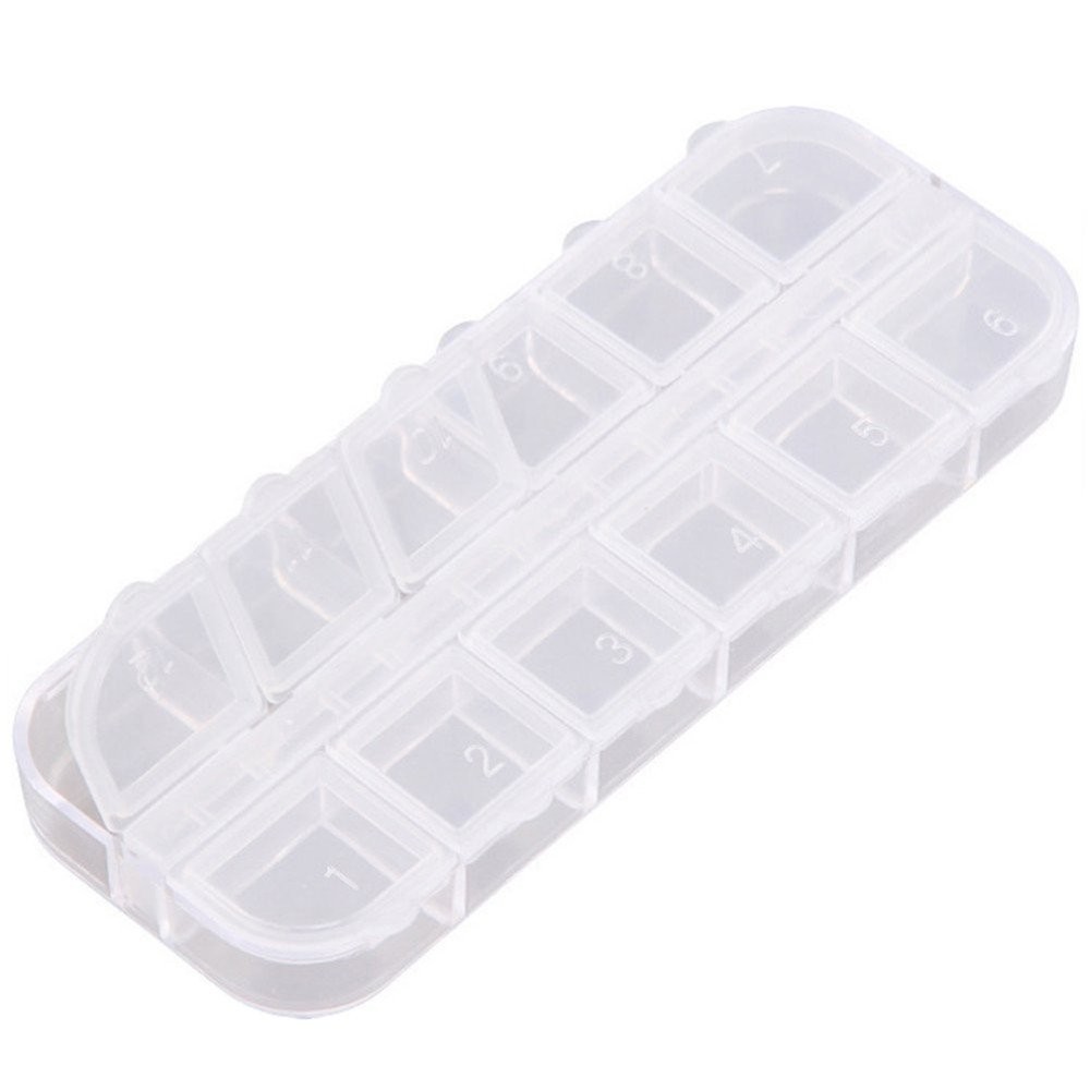 JinZeFa 6 Pieces Nail Art Tool 5.1 x 2 x 0.4 inches, Transparent,White