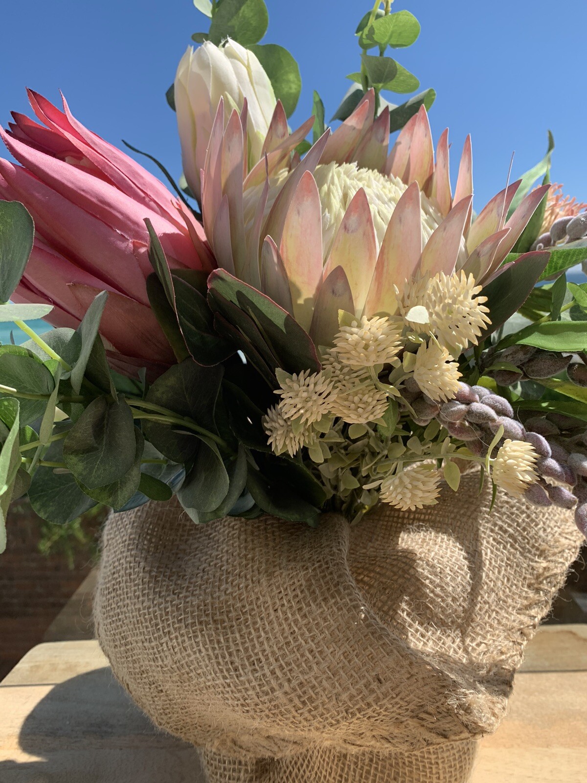 Australian Native Flower Artificial Flower Arrangement Rustic Boho Gift