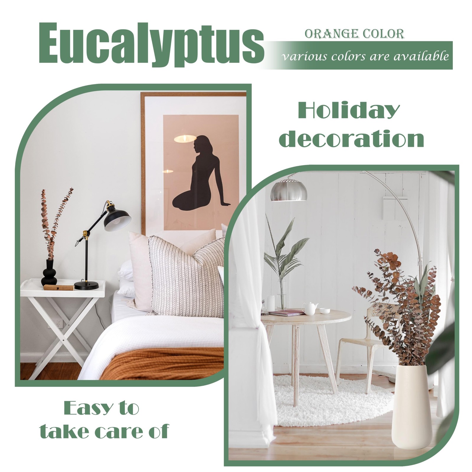 20pcs Driedeucalyptusstemsred Fall Decorations For Home Real Long Eucalyptus E