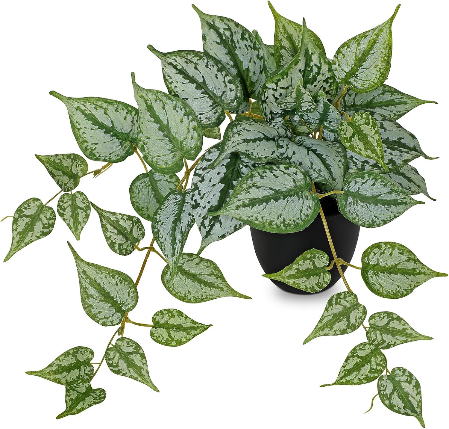 14.5″ Artificial Plants Indoor Home Decor Small Faux Plant | Silk Fake Potted Pl