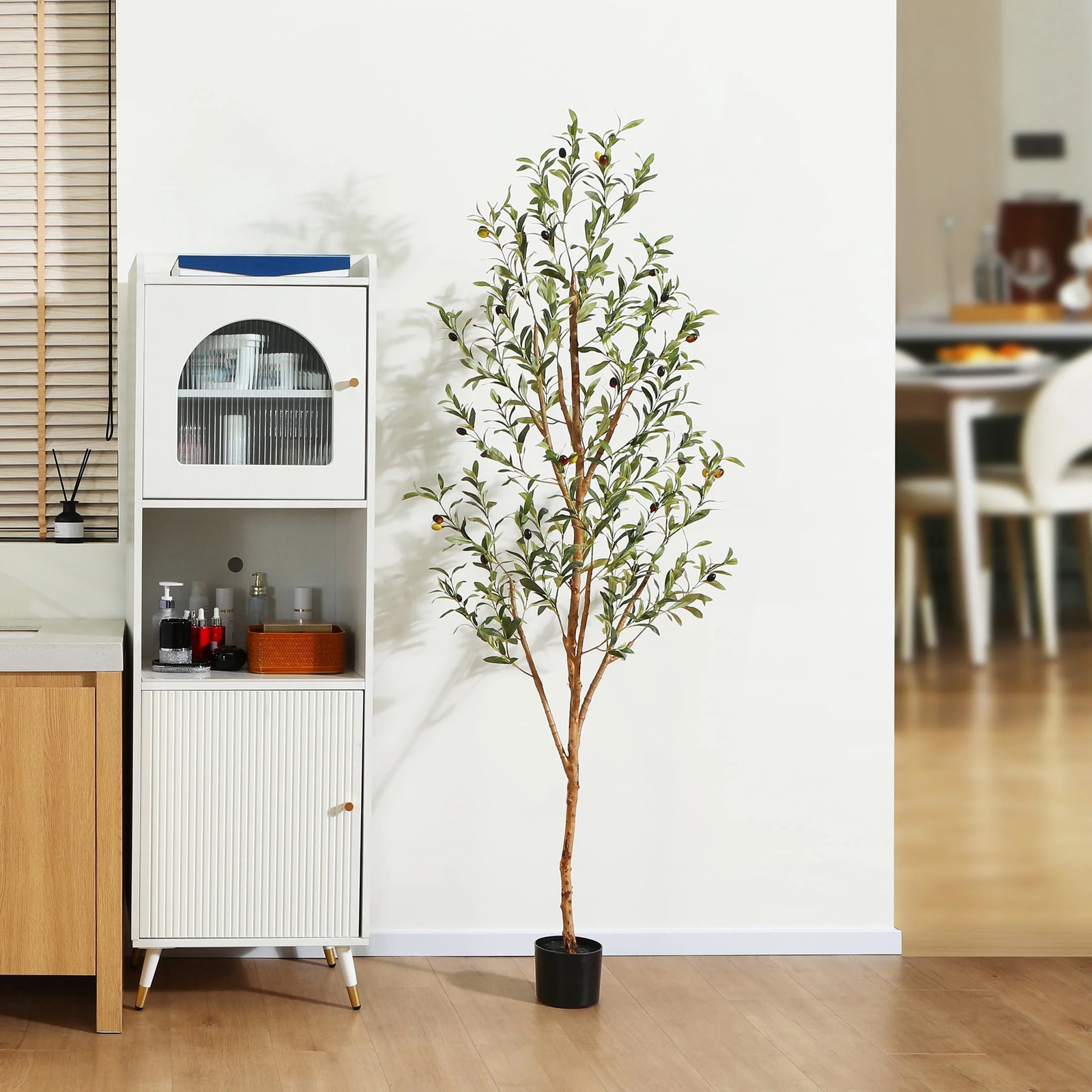 ARTIFICIAL OLIVE HOUSE PLANTS 4-7 Ft Realistic Silk Leaves Potted Tree